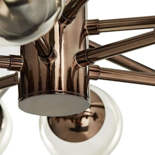 Arteriors Karrington Brown Nickel Small Chandelier - Image 4