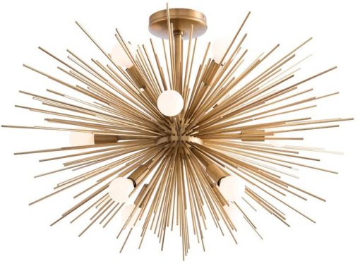 Arteriors Zanadoo Antique Brass Fixed Chandelier - Image 4