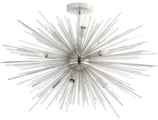 Arteriors Zanadoo Polished Nickel Fixed Chandelier - Image 4