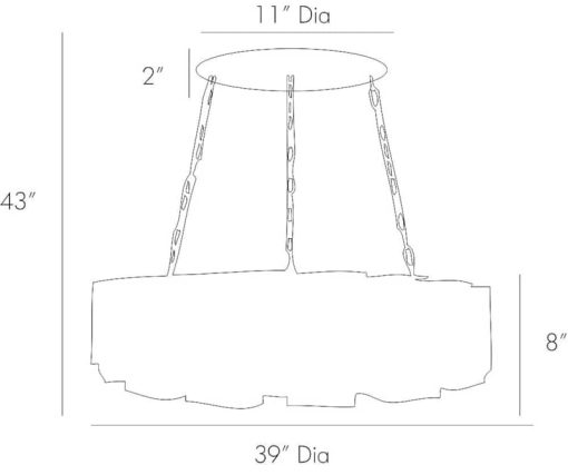 Arteriors Vaughn Fixed Chandelier - Image 4