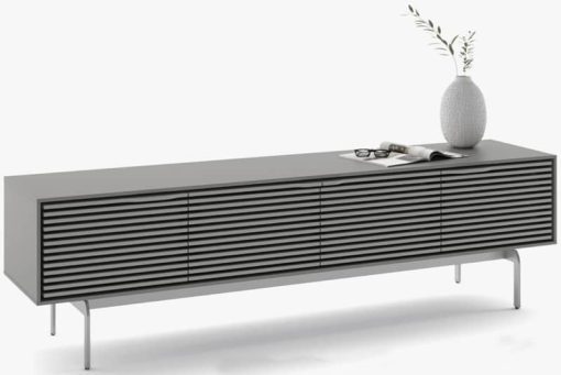 BDI Fog Grey Quad Console Low Cabinet
