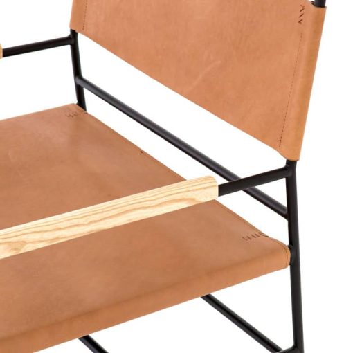 Four Hands Bishop Collection Chestnut Brown Jack Leather Chair - Image 4