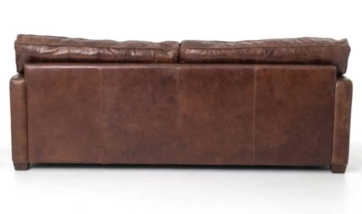 Four Hands Carnegie Collection 88" Cigar Brown Leather Larkin Sofa - Image 4