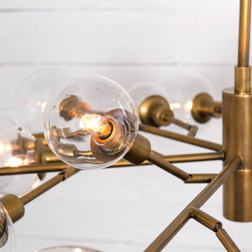 Four Hands Carnegie Collection Pellman Matte Brass Chandelier - Image 4