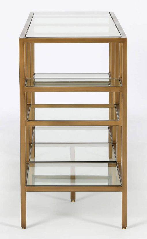 Four Hands Irondale Collection Helena Antique Brass Media Console - Image 3