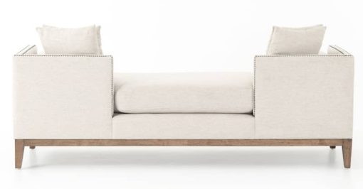Four Hands Kensington Collection Mercury Noble Platinum Double Chaise - Image 4