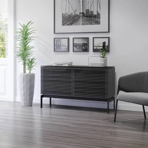 BDI Corridor SV 7128 Charcoal Stained Ash TV Stand - Image 4