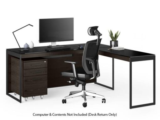 BDI Sequel 20 6112 Charcoal And Black Desk Return - Image 4