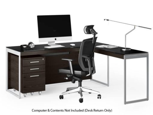 BDI Sequel 20 6112 Charcoal And Satin Nickel Desk Return - Image 4
