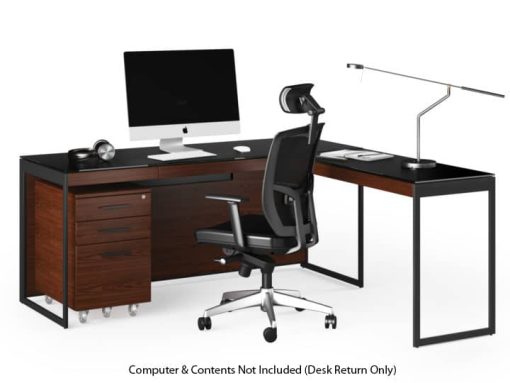 BDI Sequel 20 6112 Chocolate Walnut And Black Desk Return - Image 4