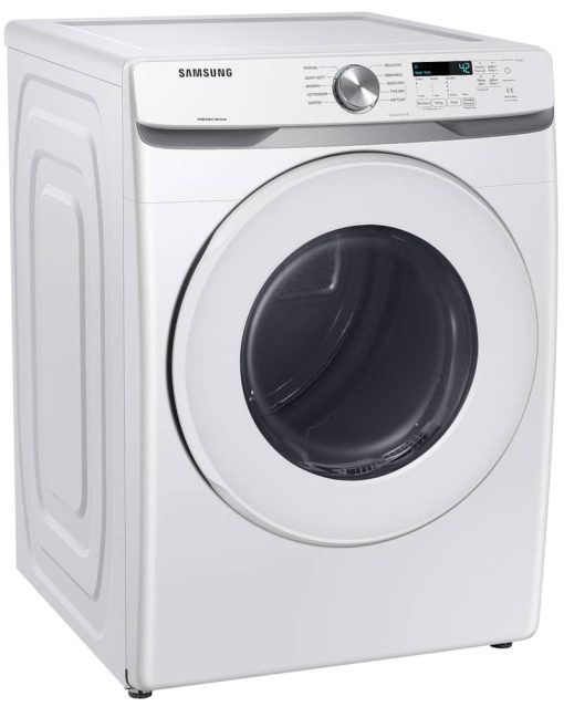 Samsung ADA 7.5 Cu. Ft. White Front Load Electric Long Vent Dryer With Sensor Dry - Image 4