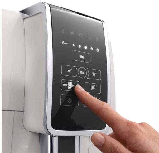 Delonghi Dinamica White Automatic Coffee Machine w/ Espresso & Iced Coffee Features - Image 4
