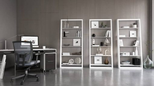 BDI Eileen 5157 Smooth Satin White Blanc Leaning Shelf - Image 4