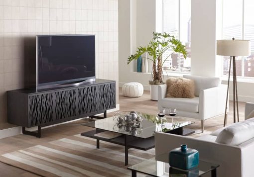 BDI Elements Wheat Charcoal Stained Ash Media with Quad-Width Storage Cabinet - Image 4