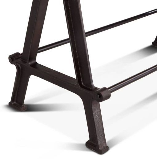 Home Trends & Design 72" Walnut Industrial Loft Gathering Dining Table - Image 4