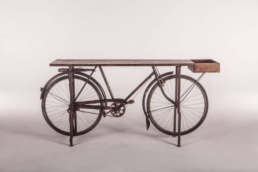 Home Trends & Design Industrial Teak Bicycle Console - Image 4