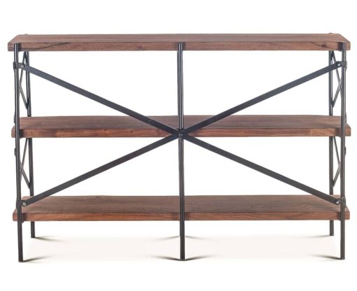 Home Trends & Design Organic Forge 56" Raw Walnut Bookshelf - Image 3