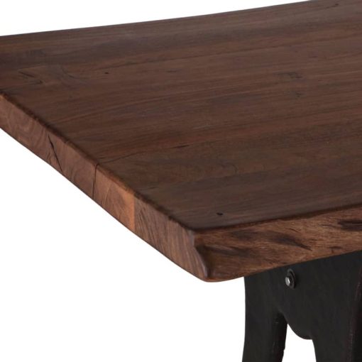 Home Trends & Design Organic Forge 94" Raw Walnut Dining Table - Image 4