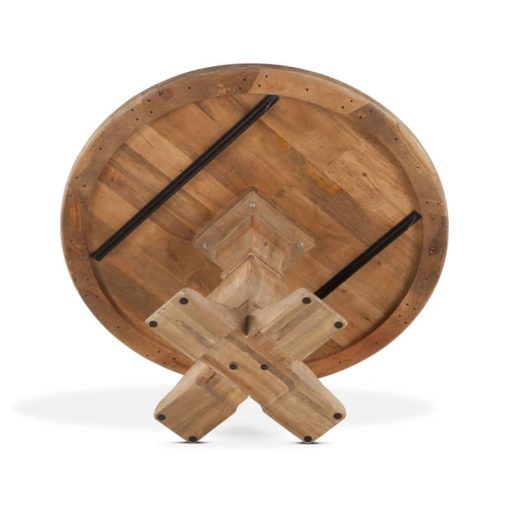 Home Trends & Design San Rafael 60" Antique Oak Round Table - Image 5