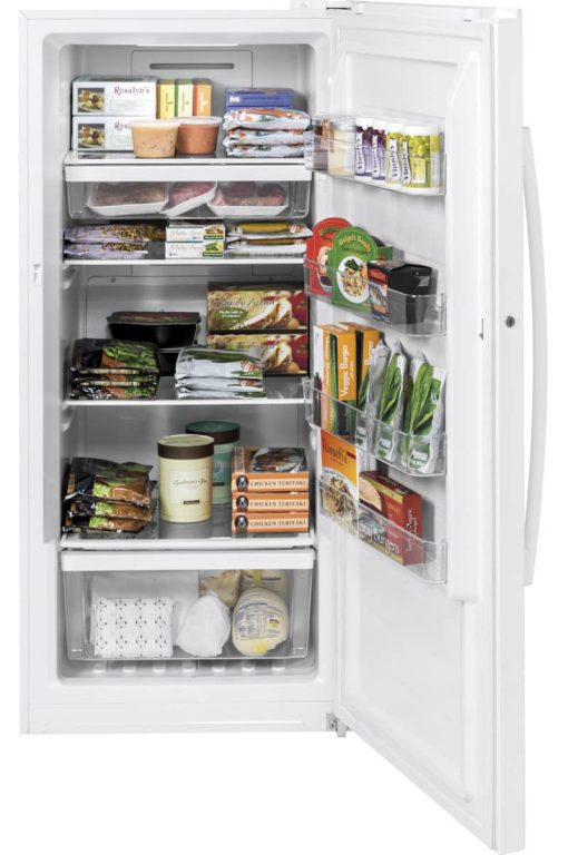 GE 14.1 Cu. Ft. White Garage Ready Frost-Free Upright Freezer - Image 4
