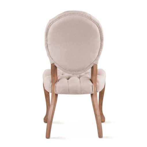 Home Trends & Design Penelope Off-White Linen Back Dining Chair - Image 4
