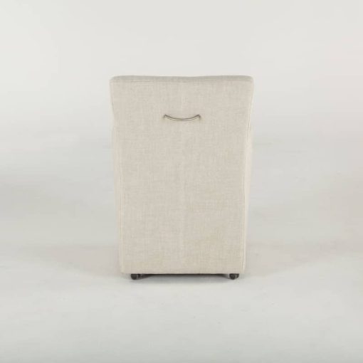 Home Trends & Design Peabody Linen Dining Arm Chair - Image 5