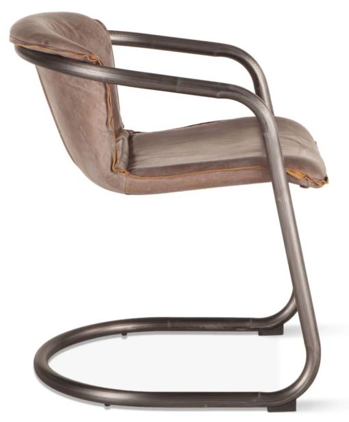 Home Trends & Design Portofino Jet Brown Leather Dining Chair - Image 4