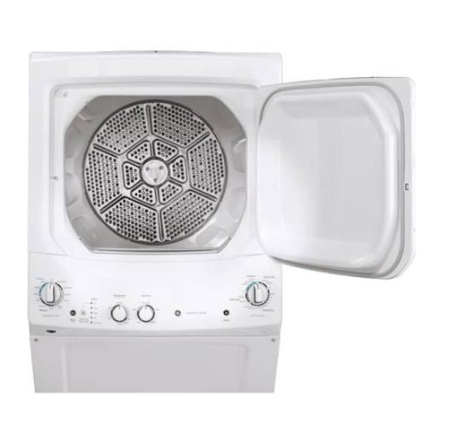 GE Unitized Spacemaker 27" White Stack Washer With Electric Dryer - Image 4