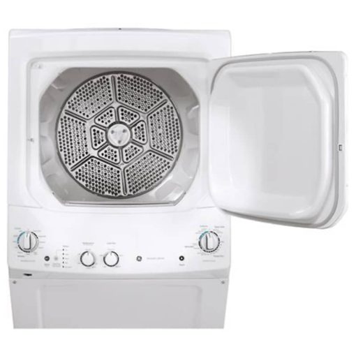 GE Unitized Spacemaker 27" White Stack Washer With Gas Dryer - Image 4