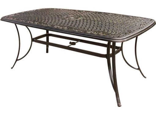 Hanover Manor 7-Piece Outdoor Dining Set With Six Swivel Rockers And A Large Cast-Top Dining Table - Image 4