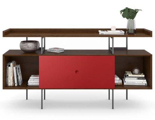 BDI Margo 5211 Toasted Walnut And Cayenne Credenza - Image 4
