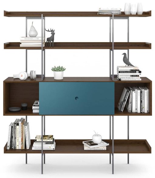 BDI Margo 5201 Toasted Walnut And Marine Modern Display And Shelf - Image 4