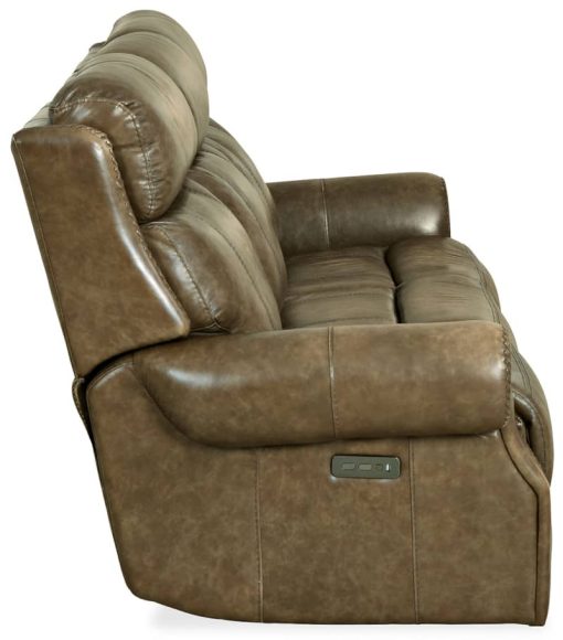 Hooker Furniture Living Room Brooks Power Sofa With Power Headrest - Image 4