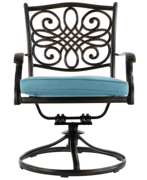 Hanover Traditions 9-Piece Dining Patio Set In Blue/Cast - Image 4