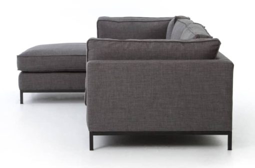 Four Hands Bennett Charcoal Grammercy 2 Pc Sectional Left Arm Chaise - Image 4