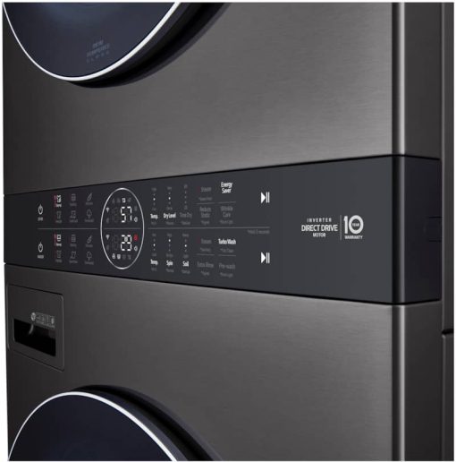 LG 27" Black Steel WashTower With Center Control Single Unit Front Load 4.5 Cu. Ft. Washer And 7.4 Cu. Ft. Gas Dryer Combo - Image 7