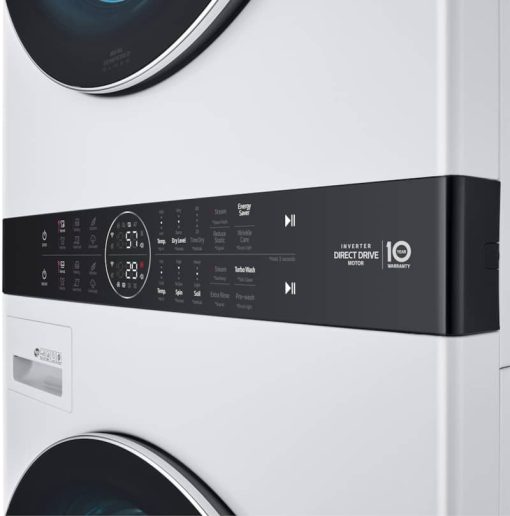 LG 27" White WashTower With Center Control Single Unit Front Load 4.5 Cu. Ft. Washer And 7.4 Cu. Ft. Gas Dryer Combo - Image 7