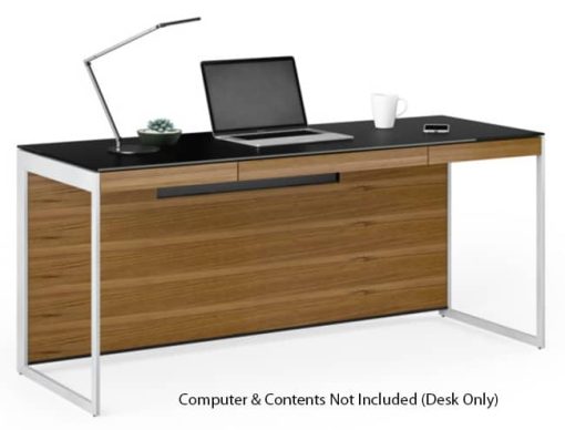 BDI Sequel 20 6101 Walnut And Satin Nickel Desk - Image 4