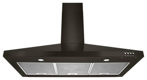 Whirlpool 30" Fingerprint Resistant Black Stainless Steel Contemporary Wall Mount Range Hood - Image 4