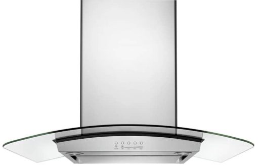 Whirlpool 30" Stainless Steel And Modern Glass Wall Mount Range Hood - Image 4
