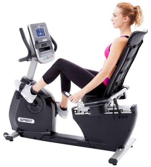 Spirit Fitness XBR55 Recumbent Bike With 7.5" Bright Blue Backlit LCD Screen - Image 4