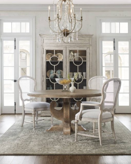 Hooker Furniture Dining Room Boheme Gaston Metal Back Arm Chair - Image 3