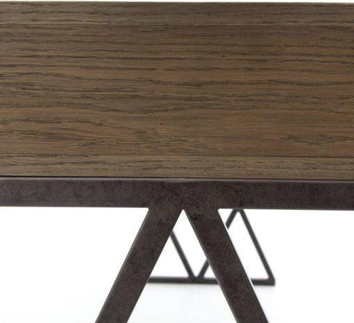 Four Hands Hughes Collection Greyed Oak Sampson Desk - Image 4