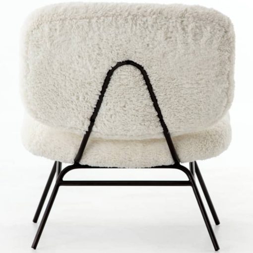Four Hands Irondale Collection Ivory Angora Caleb Accent Chair - Image 5