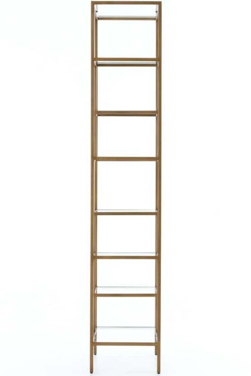 Four Hands Irondale Collection 83" Helena Brass Bookshelf - Image 5