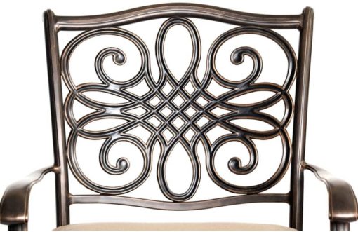 Hanover Traditions Natural Oat & Bronze 9-Piece Outdoor Dining Patio Set - Image 4