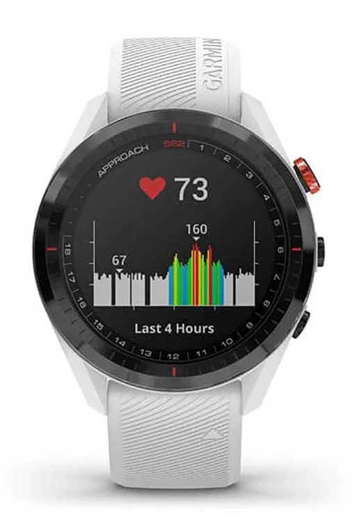 Garmin Approach S62 Black Ceramic Bezel With White Silicone Band Smartwatch - Image 5