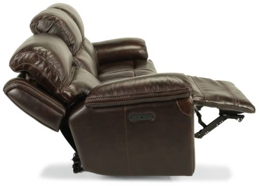 Flexsteel Fenwick Leather Power Reclining Sofa With Power Headrests - Image 5