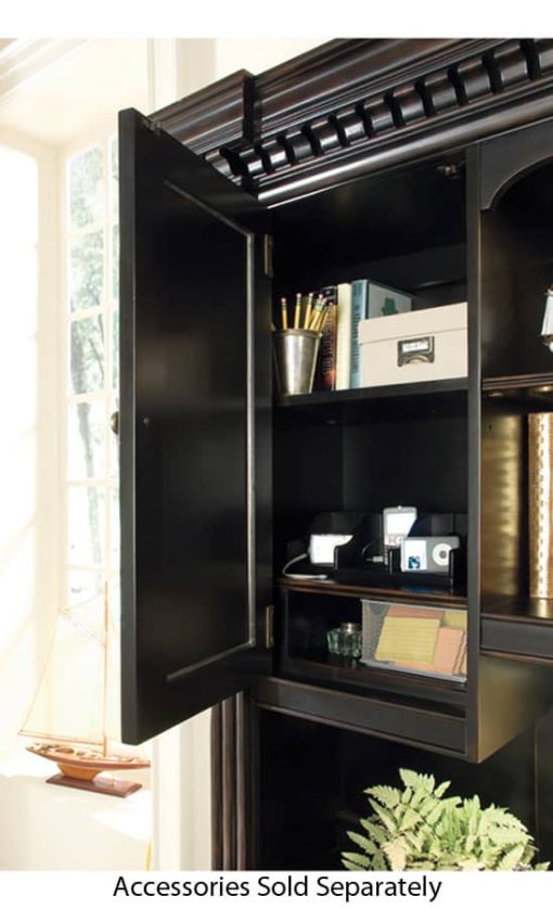 Hooker Furniture Black Home Office Telluride Computer Credenza Hutch - Image 2
