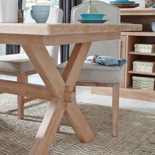 Homestyles Cambridge Whitewash Trestle Dining Table - Image 3